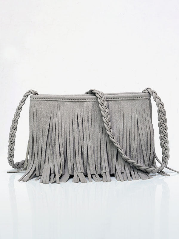 brown fringe handbag — view 7