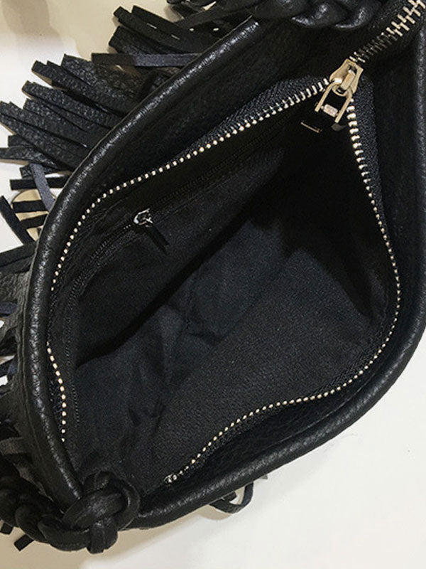 brown fringe handbag — view 5