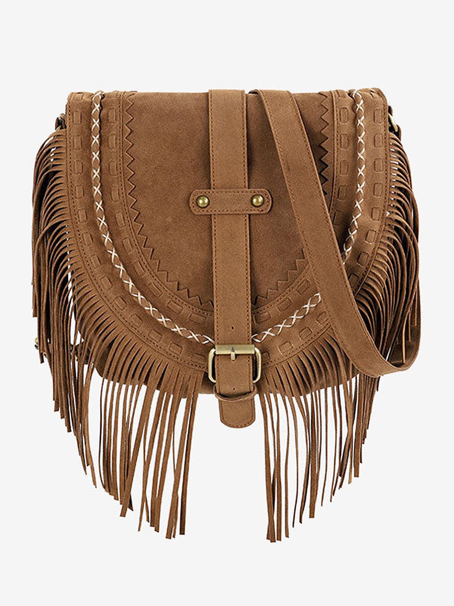 Khaki Suede-Effect Handbag — view 1