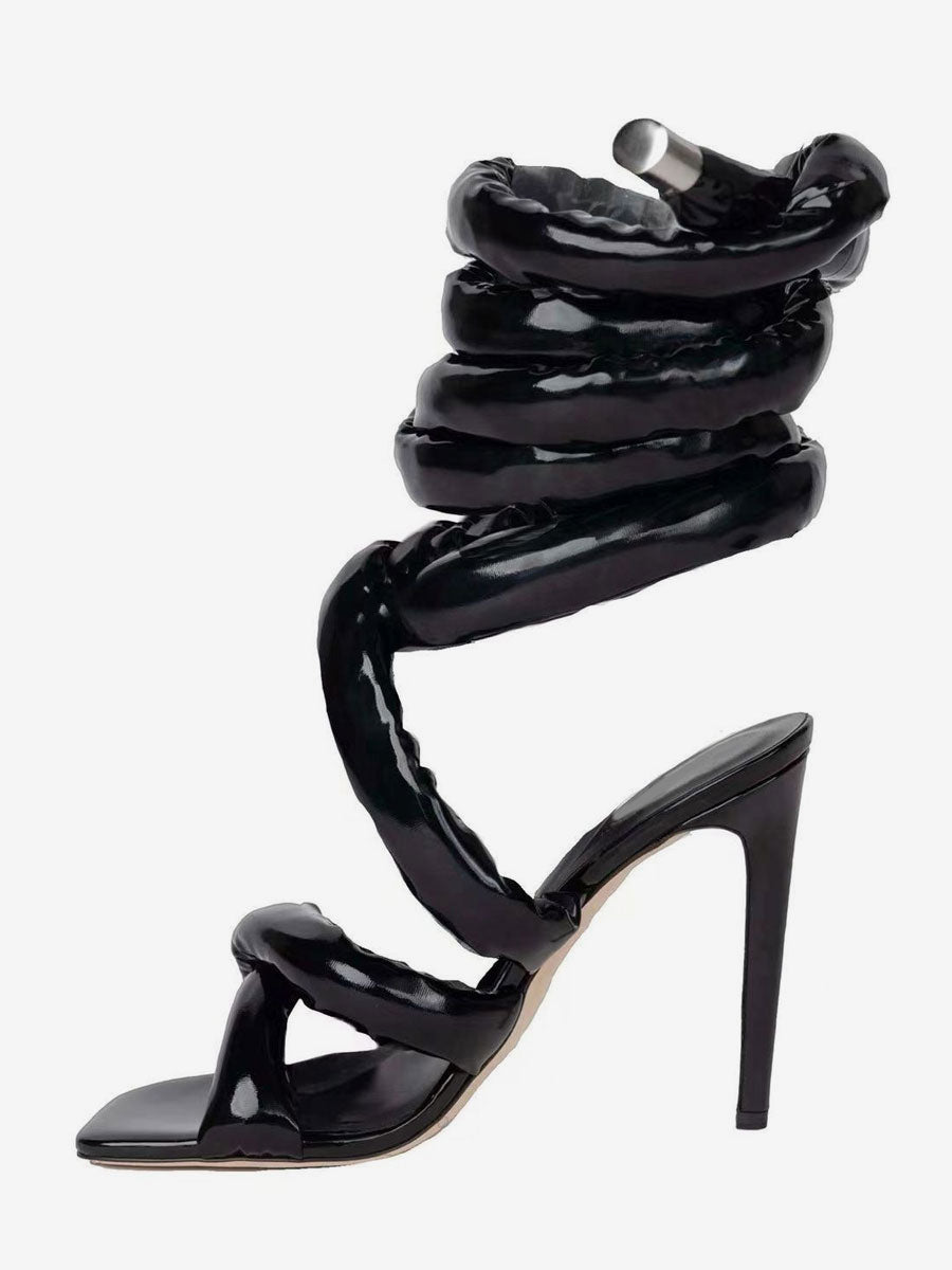 rose lace up gladiator sandals — view 3