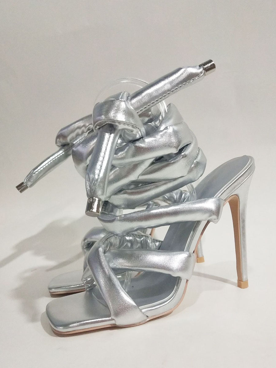 Rose Lace-Up Gladiator Sandals — view 7