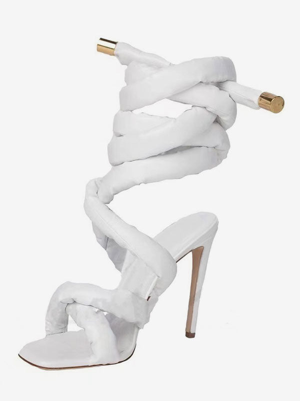 Rose Lace-Up Gladiator Sandals — view 5