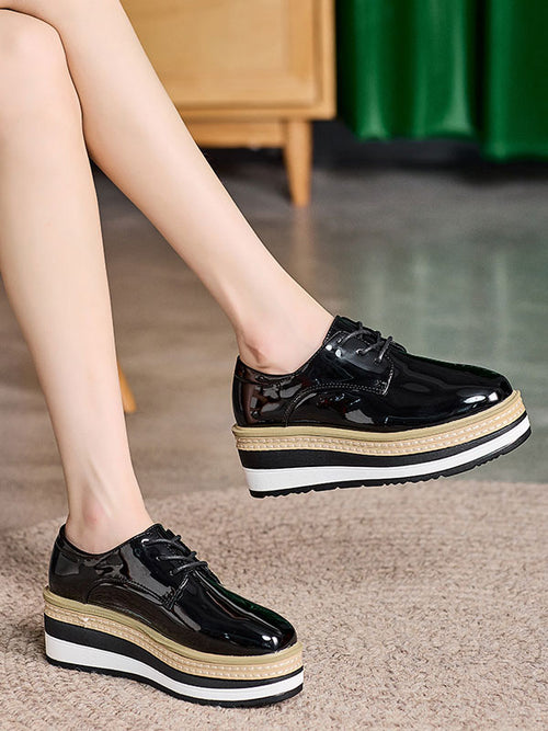 Apricot Round-Toe Wedge Heels — view 2