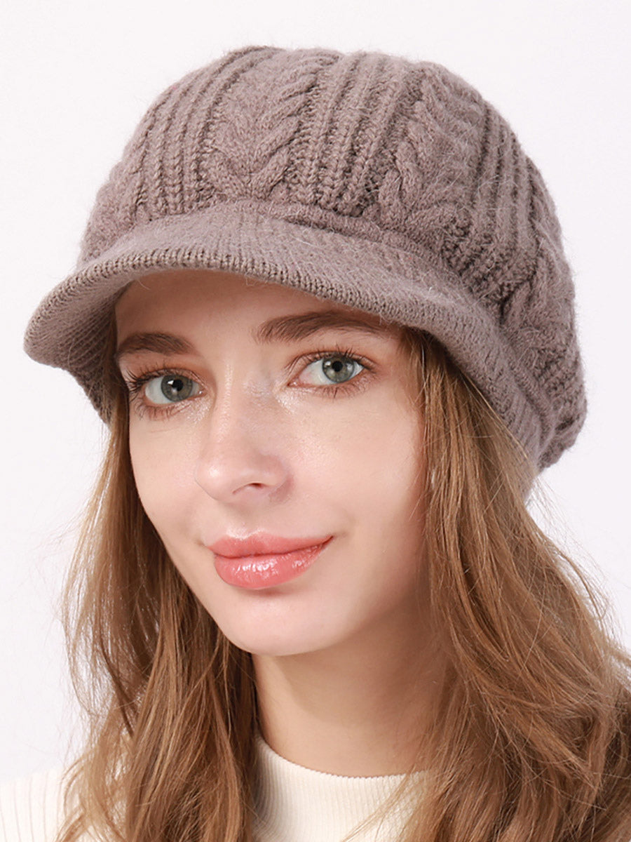 purple knitted hat — view 4