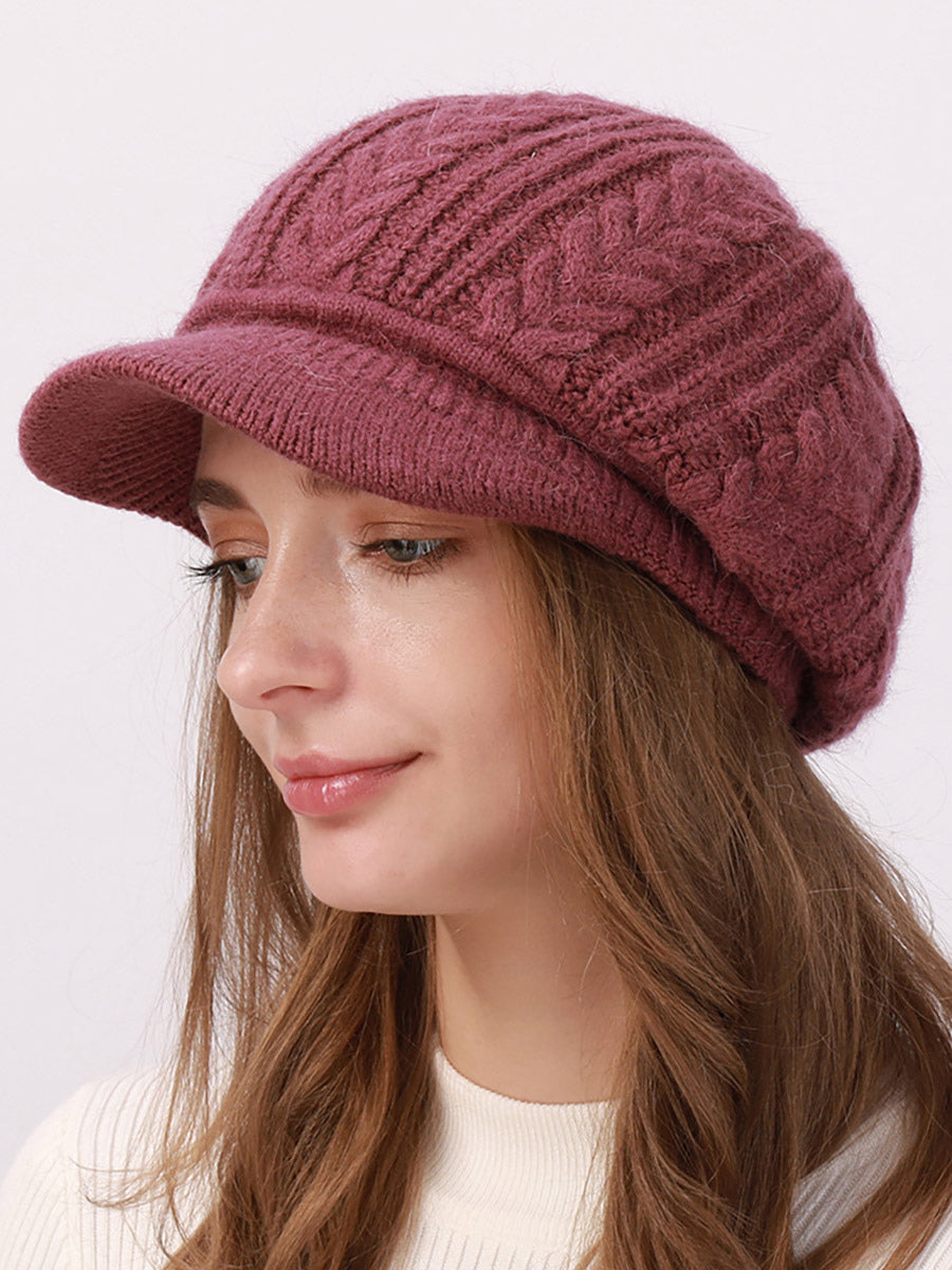 purple knitted hat — view 7