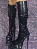 black buckle boots — view 1