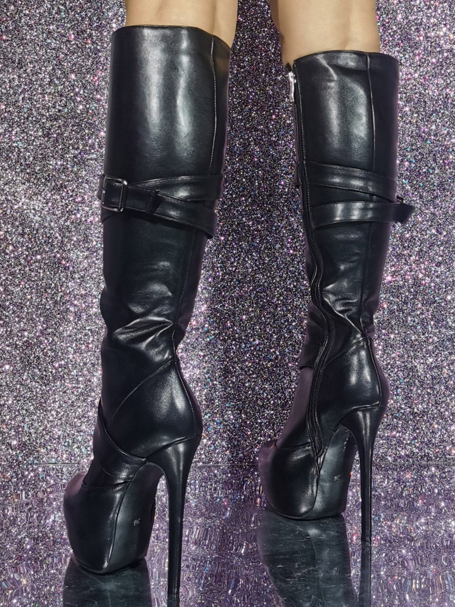 black buckle boots — view 5