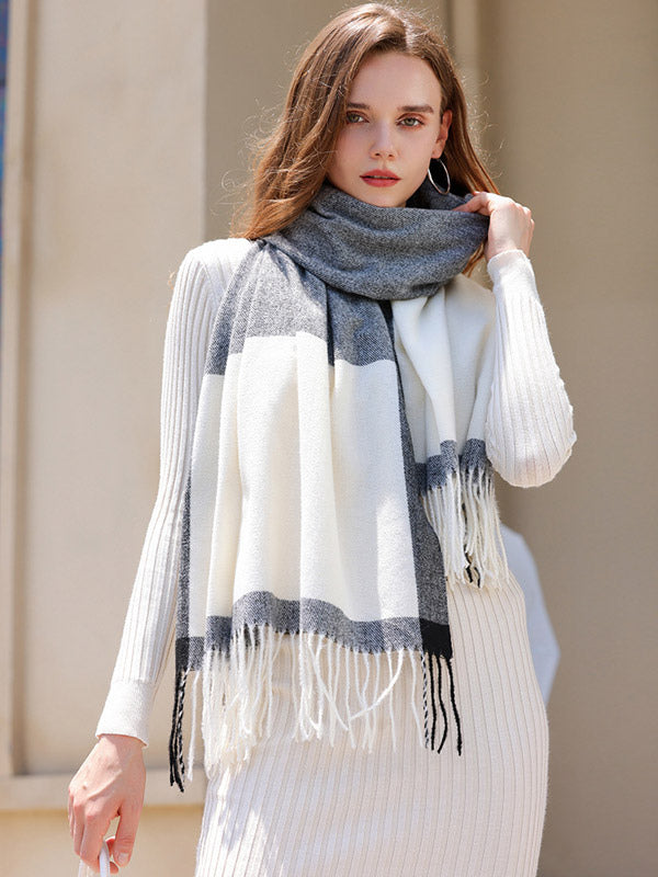 green plaid scarf — view 3