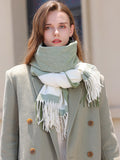 green plaid scarf — view 7