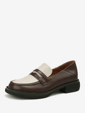 Brown Round-Toe Loafers — view 1