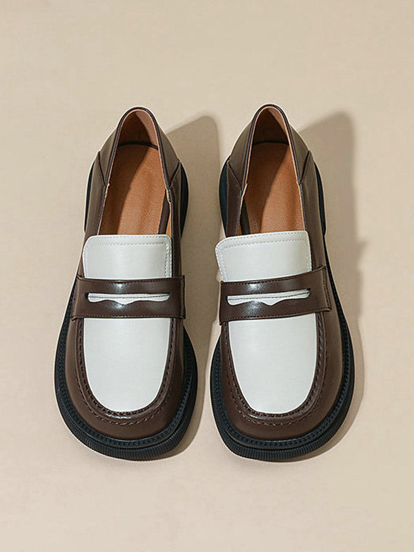 Brown Round-Toe Loafers — view 2