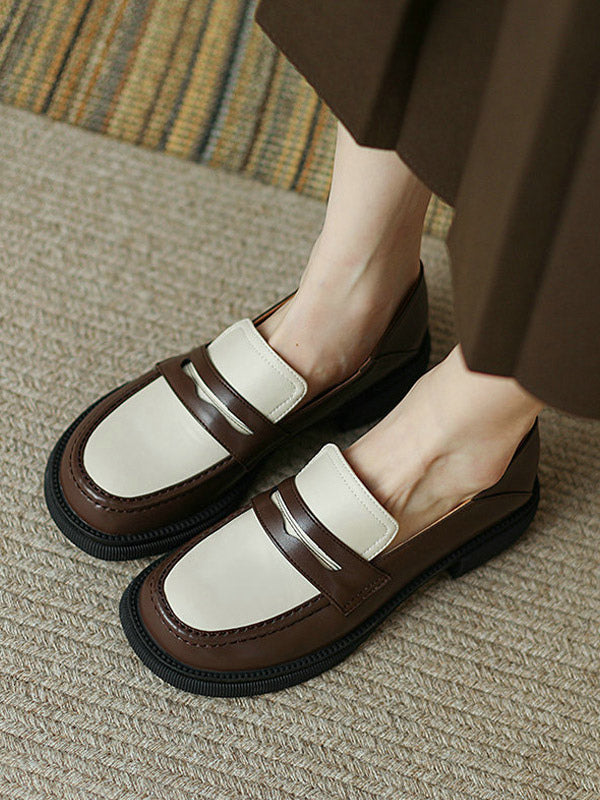 Brown Round-Toe Loafers — view 3