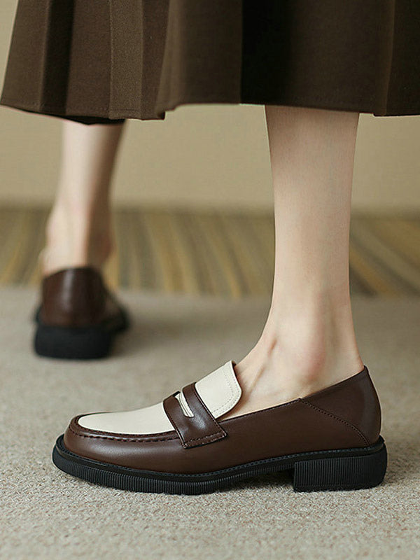Brown Round-Toe Loafers — view 4