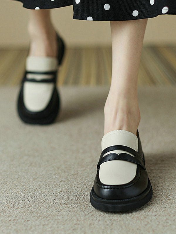 Brown Round-Toe Loafers — view 7