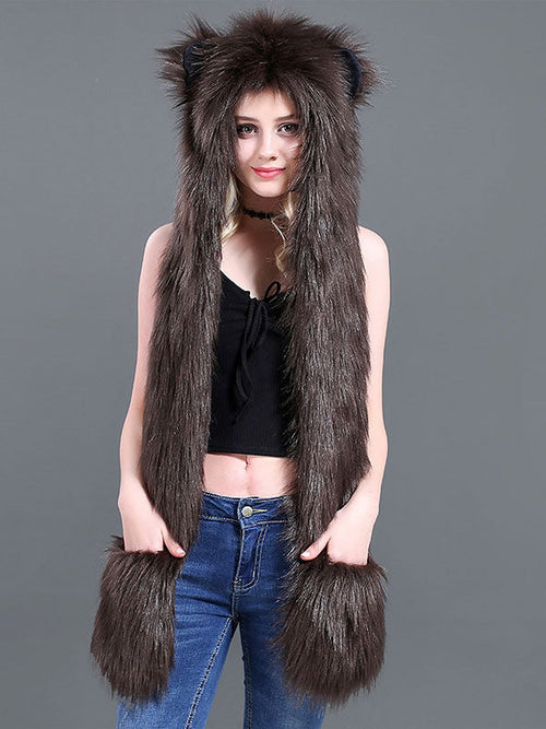 Amber Faux Fur Hat — view 2