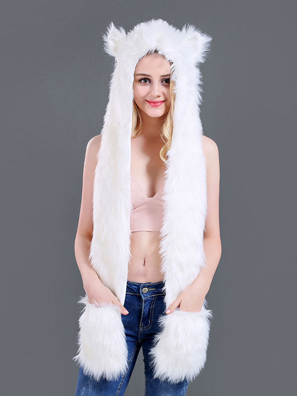 amber faux fur hat — view 7