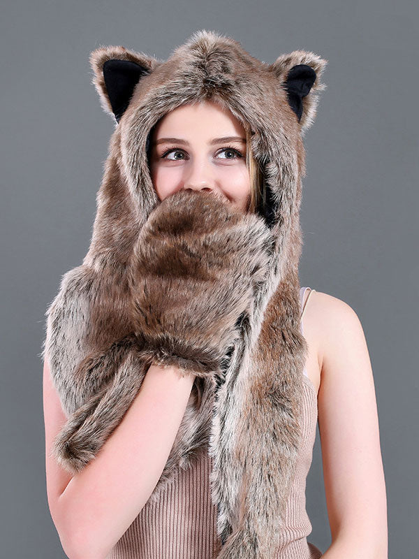 amber faux fur hat — view 3