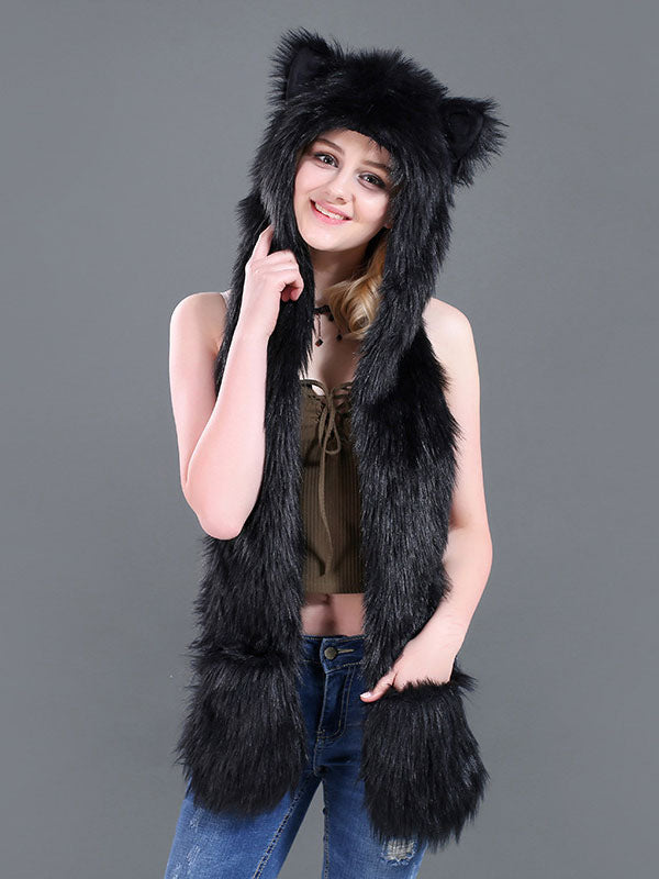 amber faux fur hat — view 4