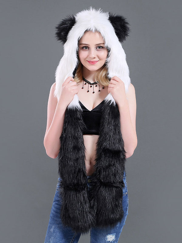 amber faux fur hat — view 6
