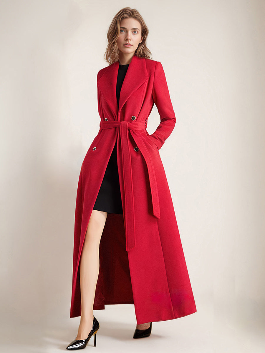Green Double-Breasted Maxi Coat — view 6