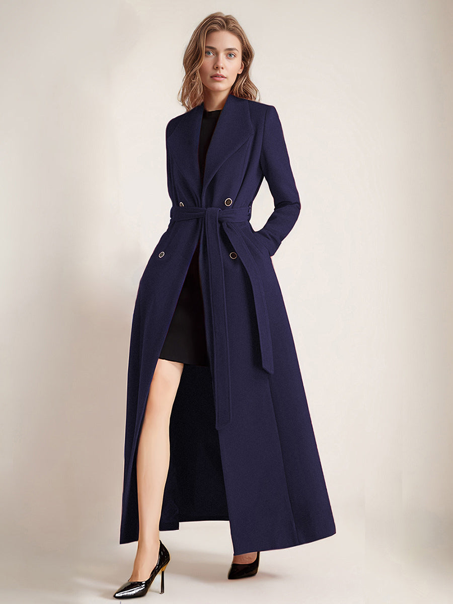 Green Double-Breasted Maxi Coat — view 5