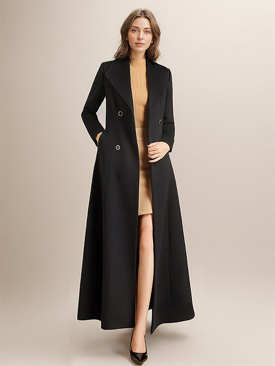 Green Double-Breasted Maxi Coat — view 1