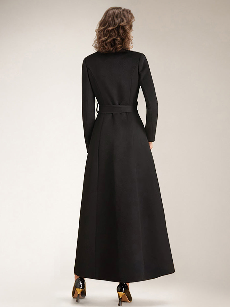Green Double-Breasted Maxi Coat — view 2