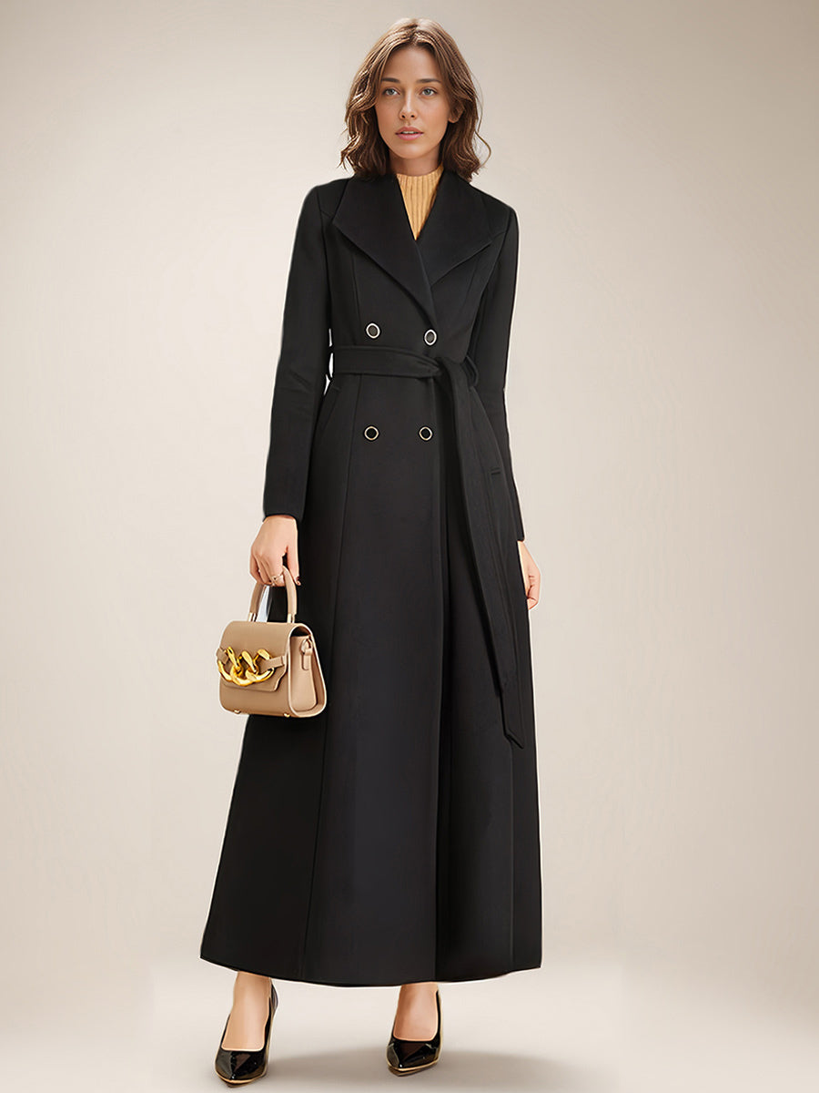 Green Double-Breasted Maxi Coat — view 3