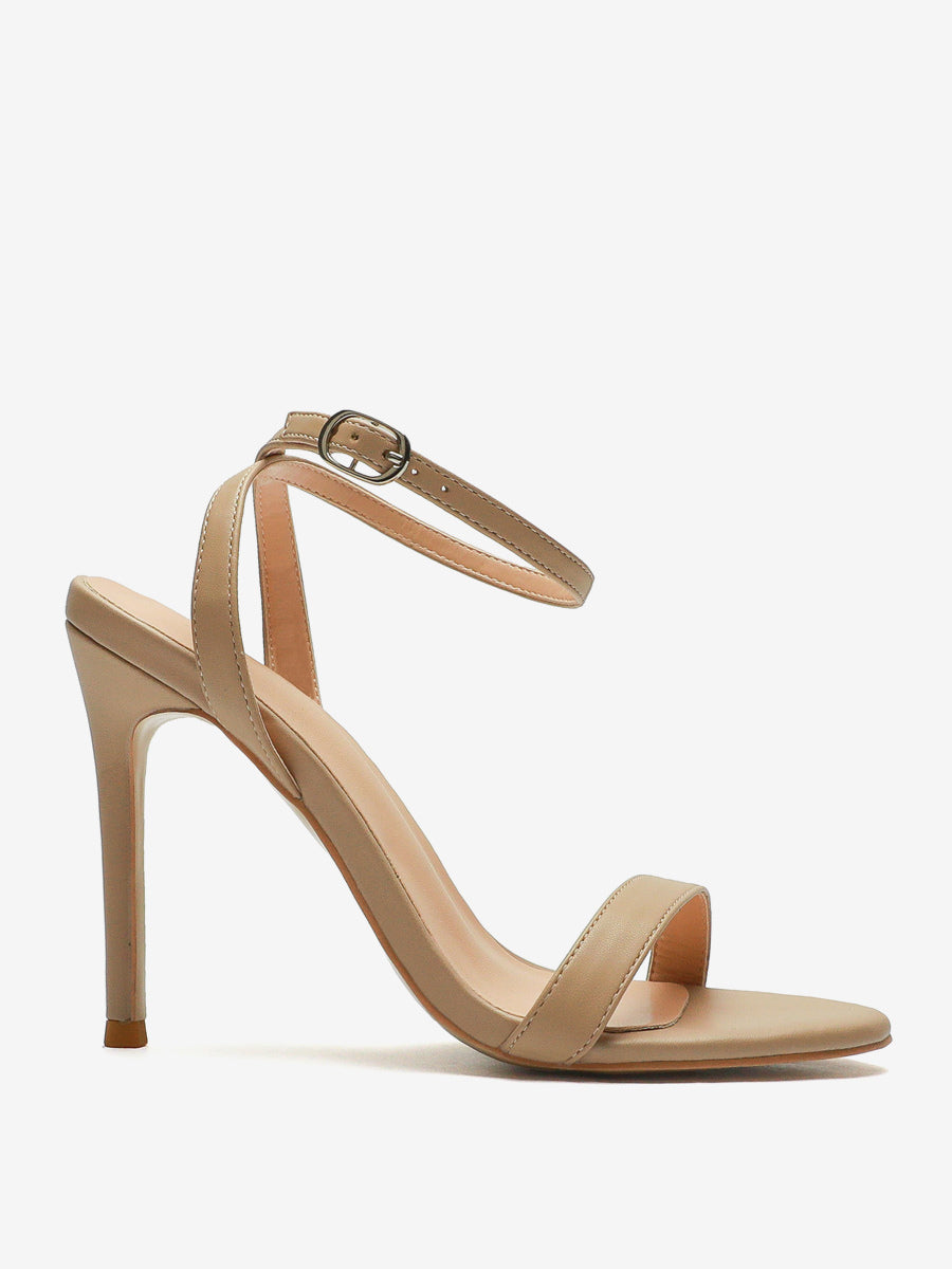 Navy Open-Toe Stiletto Sandals — view 4