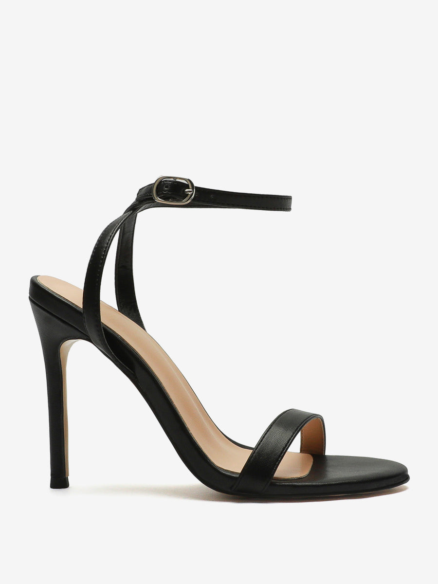 Navy Open-Toe Stiletto Sandals — view 2