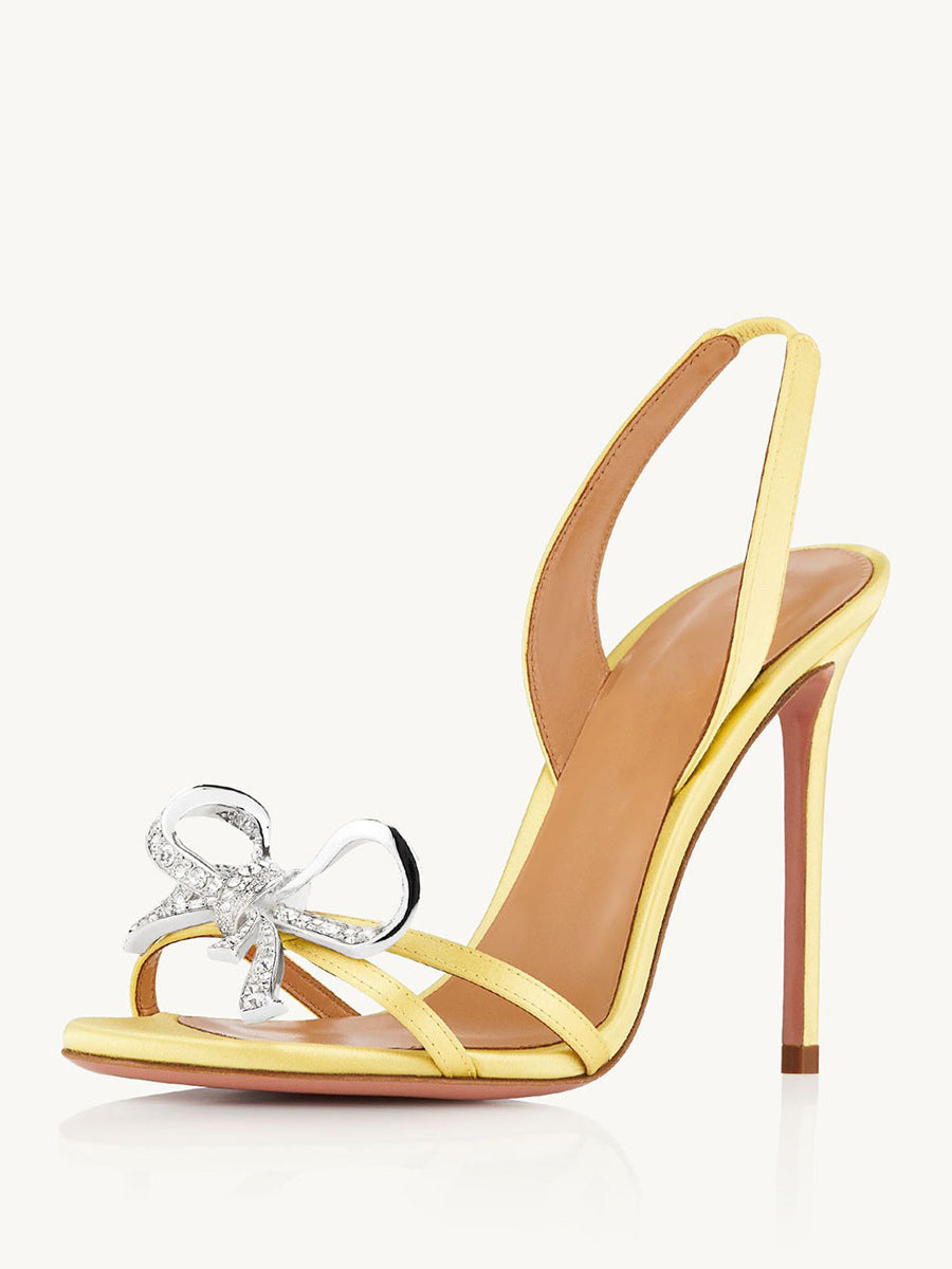 green open toe stiletto embellished sandals — view 8