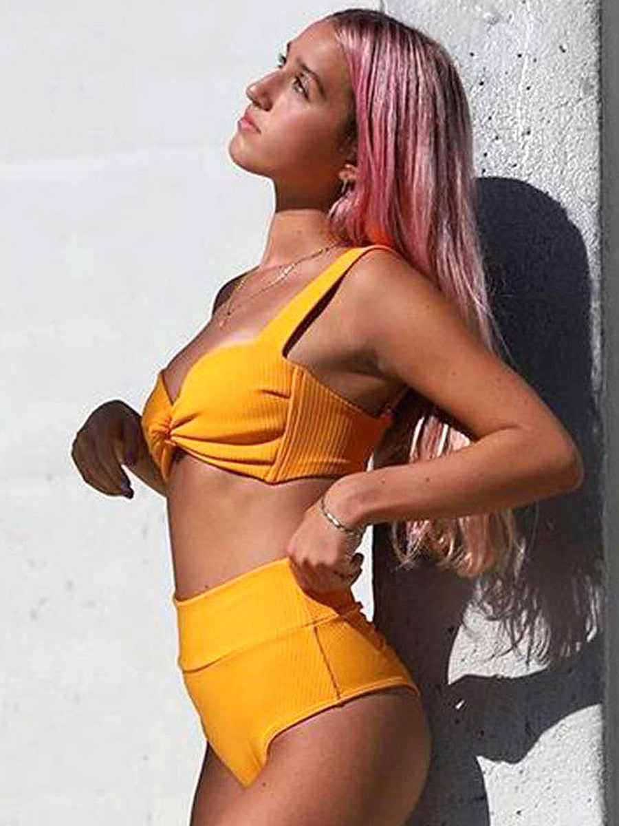 Yellow Strappy Swimsuit — view 2