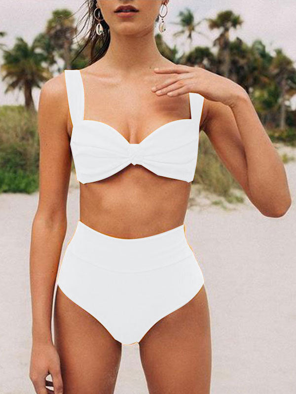 yellow strappy swimsuit — view 4