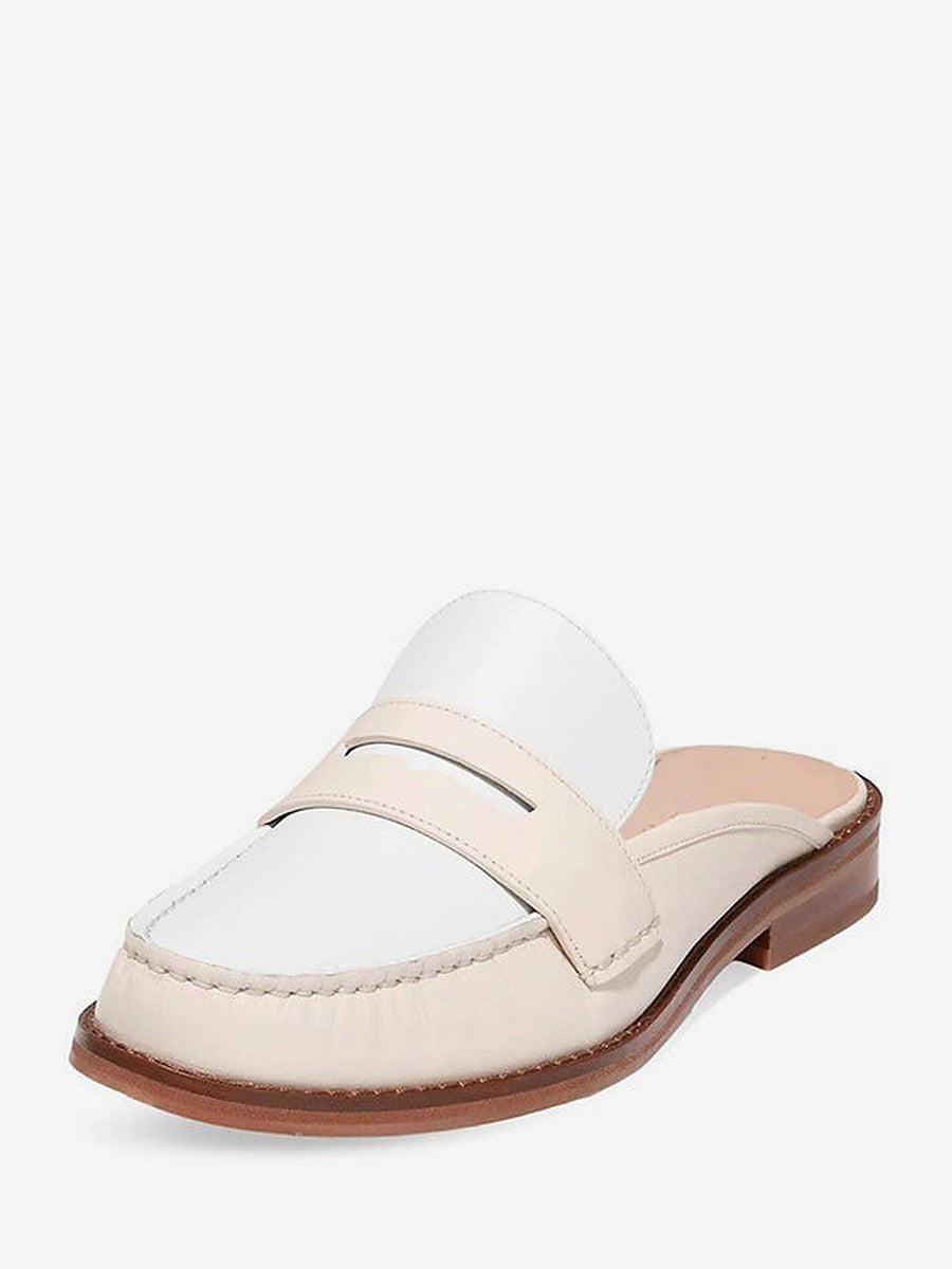 Ivory Round-Toe Loafers — view 1