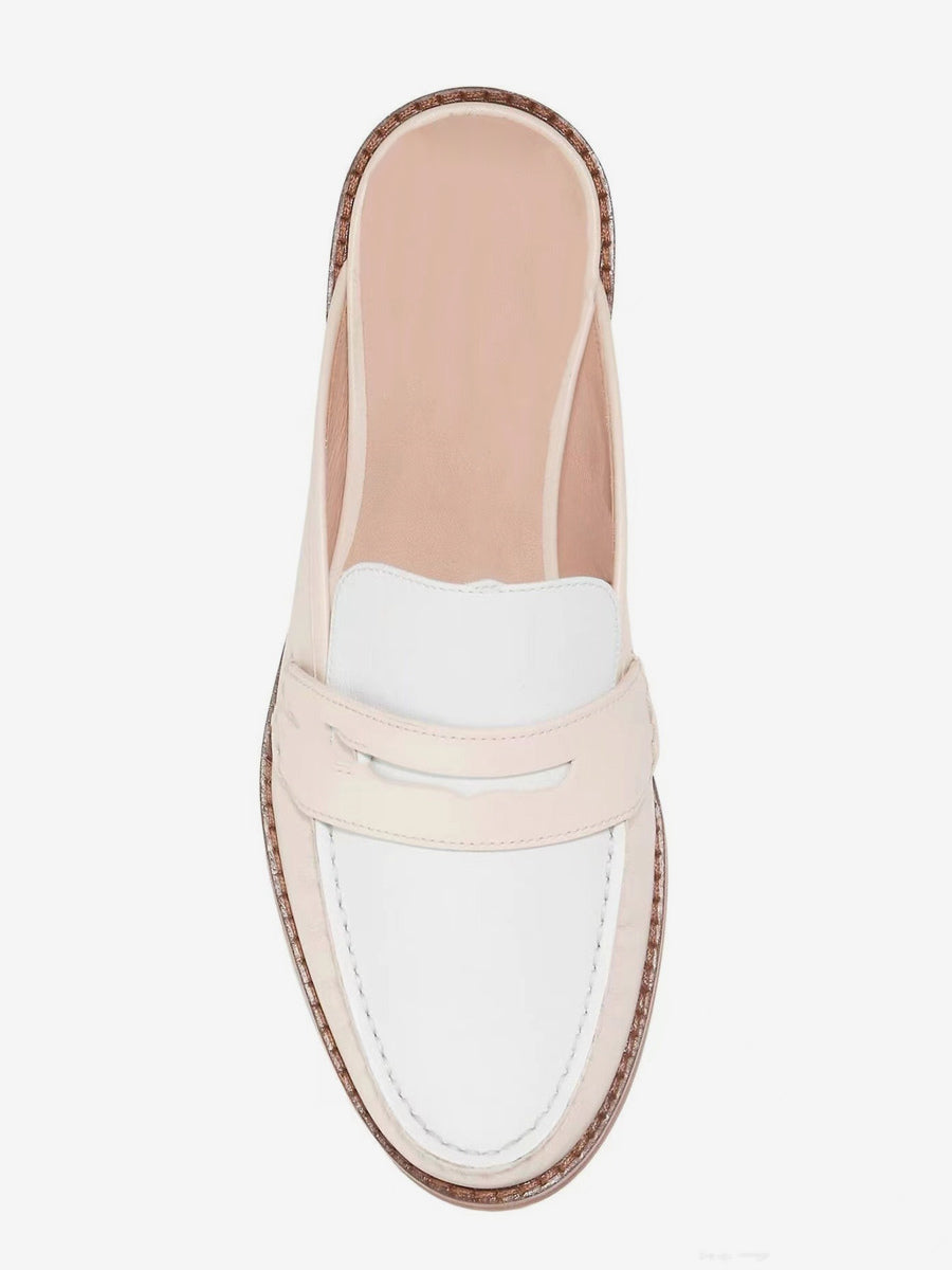 Ivory Round-Toe Loafers — view 3