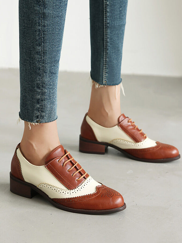 Gold Round-Toe Lace-Up Heels — view 10