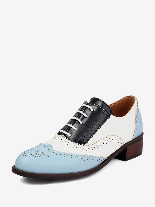 Gold Round-Toe Lace-Up Heels — view 6