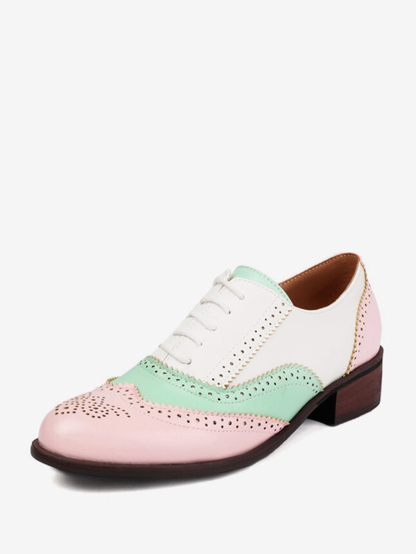 Gold Round-Toe Lace-Up Heels — view 3