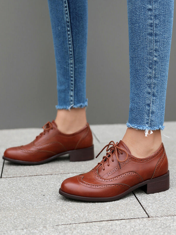 pink round toe lace up contrast panel heels — view 9