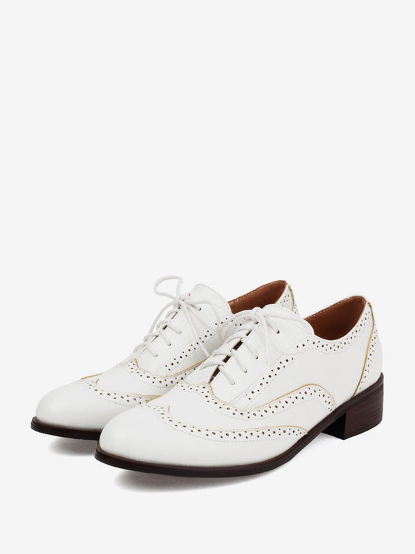 pink round toe lace up contrast panel heels — view 2