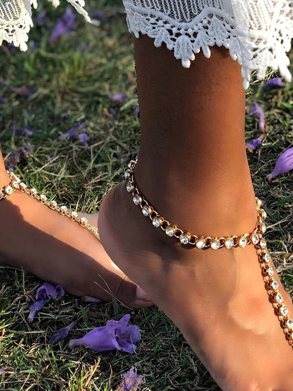 gold embellished bracelet — view 2