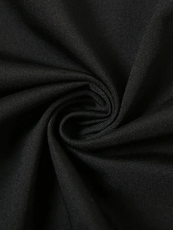 black halter neck swimsuit — view 8