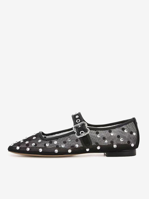 Apricot Round-Toe Buckle Ballet Flats — view 1