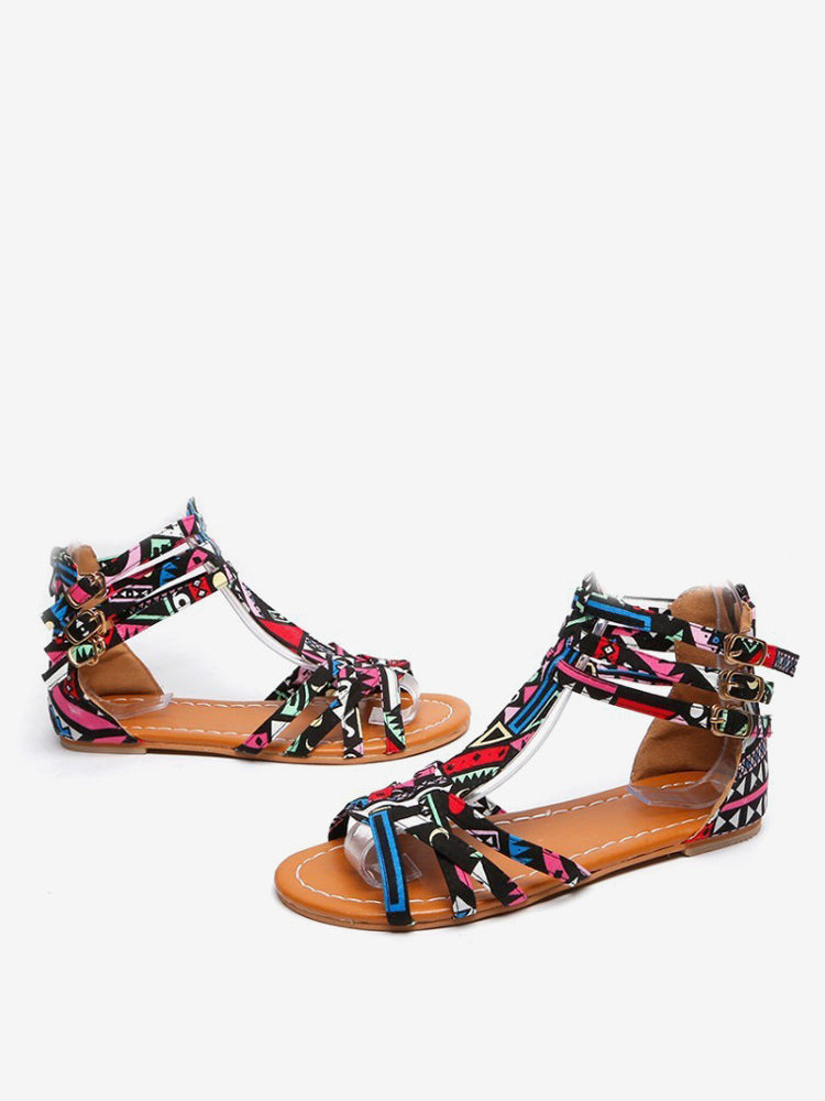 purple open toe sandals — view 3
