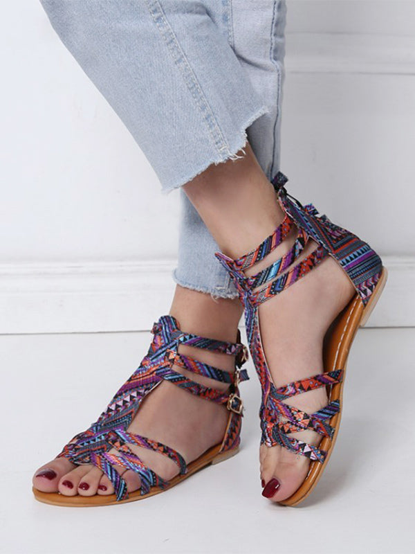 purple open toe sandals — view 1