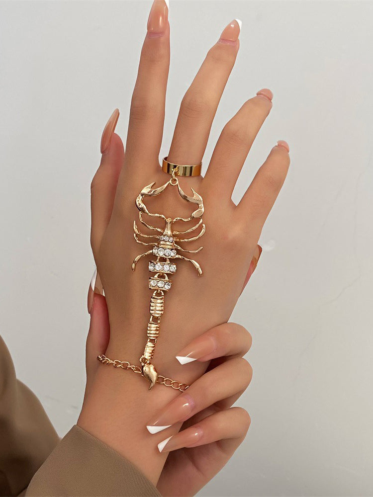 gold embellished bracelet — view 2