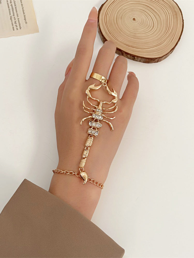 gold embellished bracelet — view 3