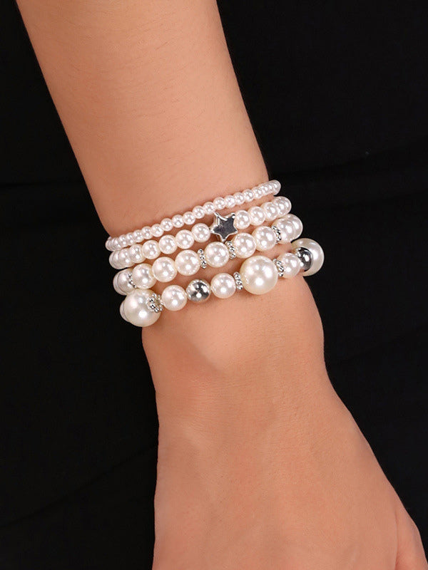 pink beaded bracelet — view 2