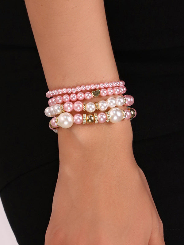 pink beaded bracelet — view 5