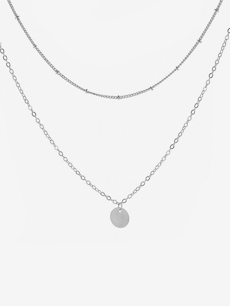 gold beaded necklace — view 4